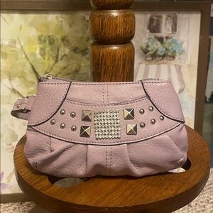 Kathy Van Zeeland Studded Lavender Wristlet